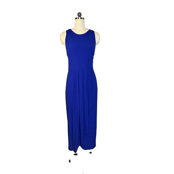 Yumi Kim So Social Royal Blue Sleeveless Midi Tulip Dress | Size L - Picture 3 of 12